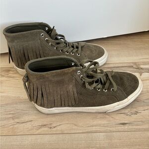 Vans Olive Green High-Top Sneakers